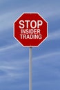 Stop Insider Trading Royalty Free Stock Photo