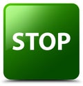 Stop green square button