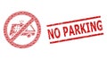 Stop Jail Police Car Composition of Stop Jail Police Car Icons and Distress No Parking Stamp