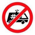 Stop Jail Police Car - Vector Icon Illustration