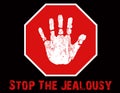 Stop The Jealousy Illustration Royalty Free Stock Photo