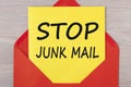 Stop Junk Mail Concept Royalty Free Stock Photo