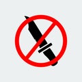 Stop Knife Weapon Icon.Vector Illustration Royalty Free Stock Photo