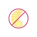 Stop larva insect flat icon