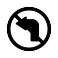 Stop left Isolated Vector icon which can easily modify or edit Royalty Free Stock Photo