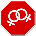 Stop lesbianism Royalty Free Stock Photo