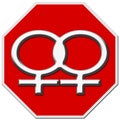 Stop lesbianism Royalty Free Stock Photo