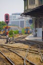 Stop lights of the train Royalty Free Stock Photo