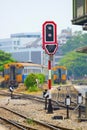 Stop lights of the train Royalty Free Stock Photo