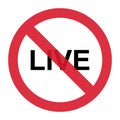 Stop live streaming icon. Modern vector button design isolated on white background Royalty Free Stock Photo