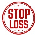 Stop loss grunge rubber stamp