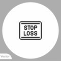 Stop loss vector icon sign symbol