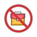 Stop Luggage Isolated Vector icon which can easily modify or edit Royalty Free Stock Photo
