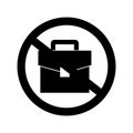 Stop Luggage Isolated Vector icon which can easily modify or edit Royalty Free Stock Photo
