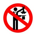 Stop Magic trick. Ban Magician Hat and hare. no tricks icon. Red prohibition road sign