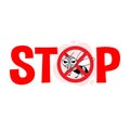Stop Mosquito sign. Royalty Free Stock Photo
