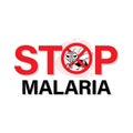 Stop Malaria sign.