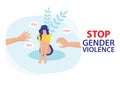 Stop man gender violence or or domestic violence concept