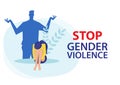 Stop man gender violence or or domestic violence concept