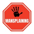 Stop mansplaining symbol icon