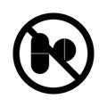 Stop Medicine Isolated Vector icon which can easily modify or edit Royalty Free Stock Photo