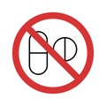 Stop Medicine Isolated Vector icon which can easily modify or edit Royalty Free Stock Photo