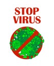Stop MERS corona Virus sign poster. Vector Illustration