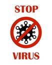 Stop MERS corona Virus sign poster. Vector Illustration