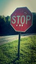 Stop In The Middle Of Nowhere Royalty Free Stock Photo