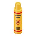 Stop mite spray icon, isometric style