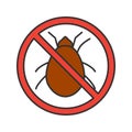 Stop mites sign color icon