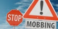 Stop mobbing, in German Royalty Free Stock Photo