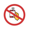 Stop Mobile wifi Isolated Vector icon which can easily modify or edit Royalty Free Stock Photo