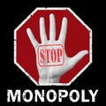 Stop monopoly conceptual illustration. Global social problem