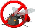 Stop mosquito cartoon