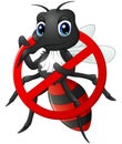 Stop Mosquito cartoon Royalty Free Stock Photo