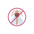 Stop mosquito insect flat icon