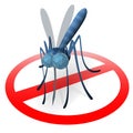 Stop mosquito sign Royalty Free Stock Photo