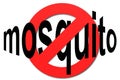 Stop mosquito sign in red Royalty Free Stock Photo