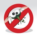 Stop mosquito sign