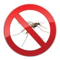 Stop mosquito sign Royalty Free Stock Photo