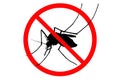 Stop mosquito sign on white background Royalty Free Stock Photo