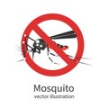 Stop mosquito vector sign Royalty Free Stock Photo