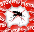 Stop mosquitoes abstract concept