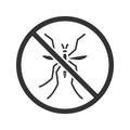 Stop mosquitos sign glyph icon