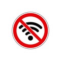 STOP! No signal sign. VECTOR. The icon with a red sign on a white background. For any use. Warns.