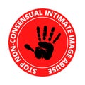 Stop non-consensual intimate image abuse symbol Royalty Free Stock Photo