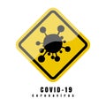 Stop Novel Coronavirus outbreak covid-19. Coronavirus COVID-19 icon. Coronavirus warning sign. Protect coronavirus COVID-19 icon Royalty Free Stock Photo