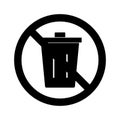 Stop Open dustbin Isolated Vector icon which can easily modify or edit Royalty Free Stock Photo