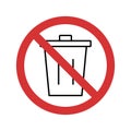 Stop Open dustbin Isolated Vector icon which can easily modify or edit Royalty Free Stock Photo